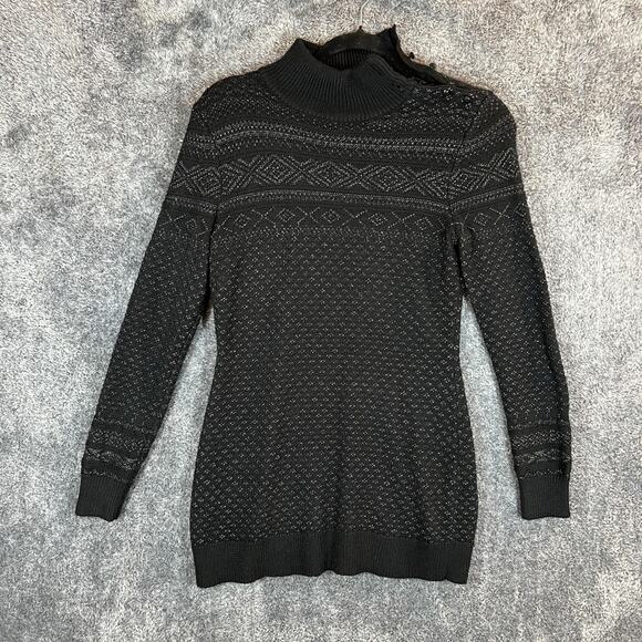 Lauren Ralph Lauren Sweater Womens Small Metallic Merino Wool Pullover Knit - Picture 1 of 10